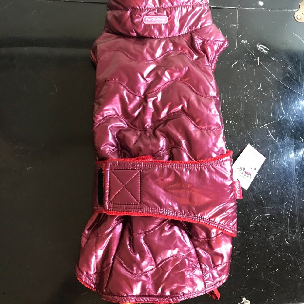 Miniature Dachshund Dog Fall Winter Coat Jacket with Velcro NWT - Picture 2 of 7